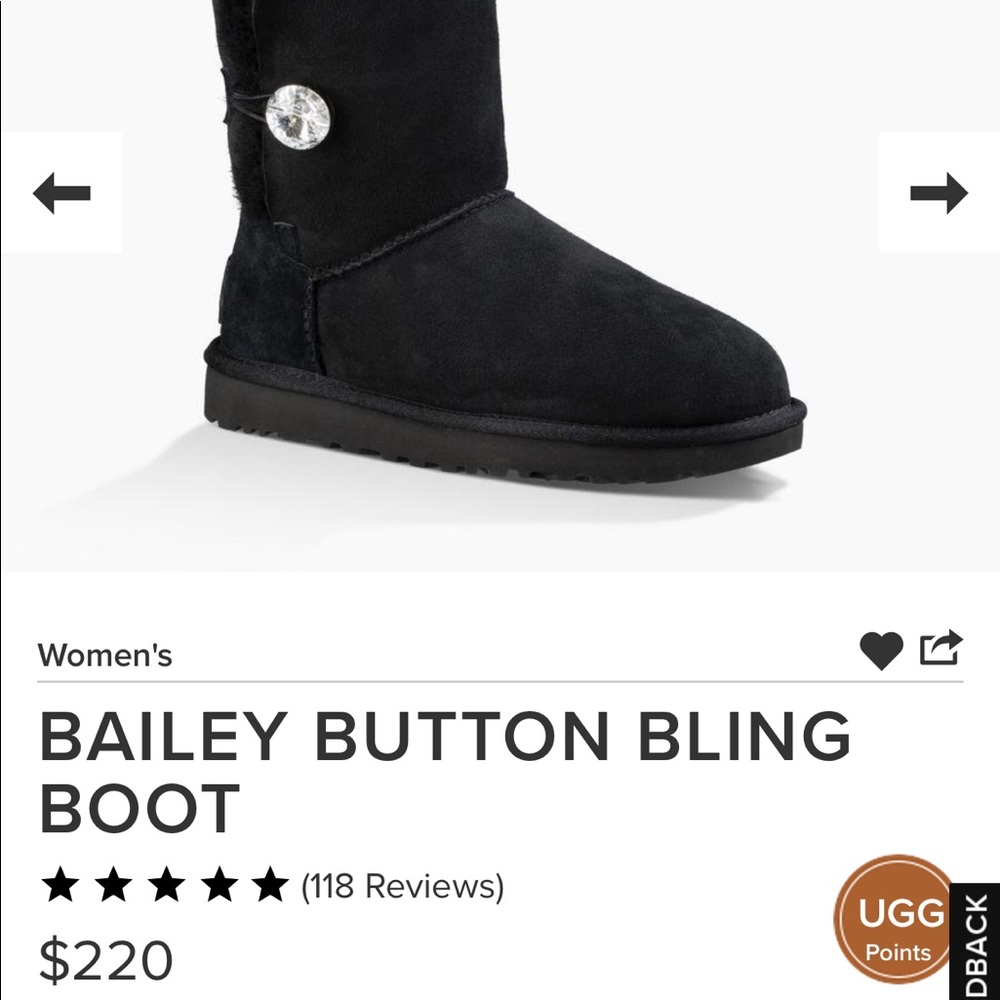 Black rhinestone Ugg’s